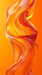 Amber Liquid Swirl for Orange Background.
