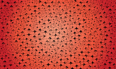 Abstract illustration of orange background with black line pattern. Halloween festival.