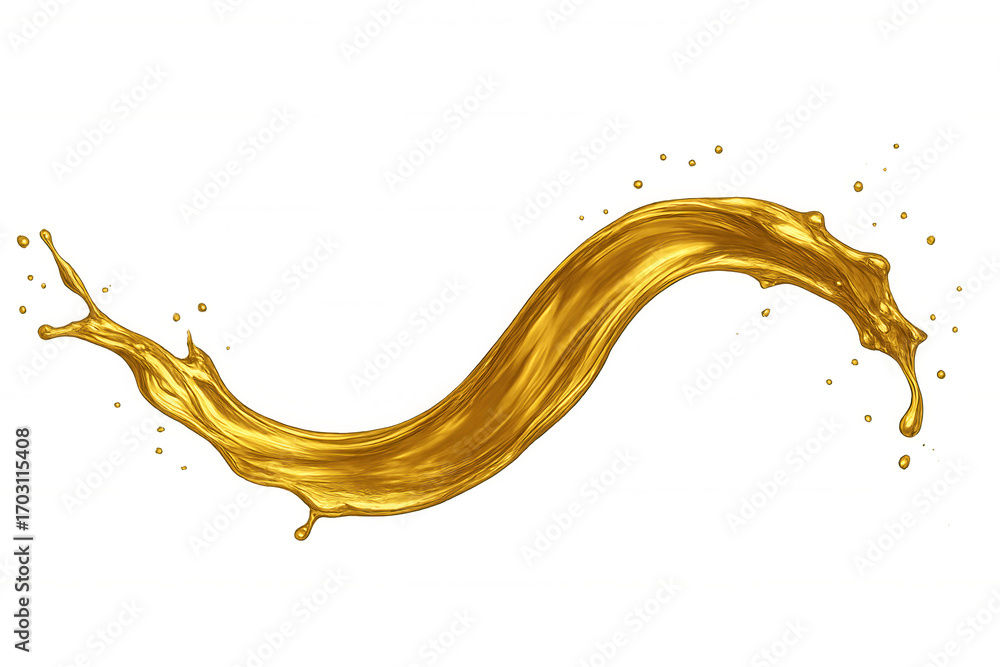 Poster honey pouring, creating elegant curved splash with dynamic droplets against transparent surface