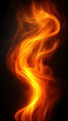 Fiery Abstract Swirl for Dark Background. (2)
