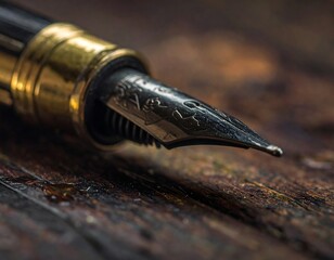 Close-up of fountain pen nib