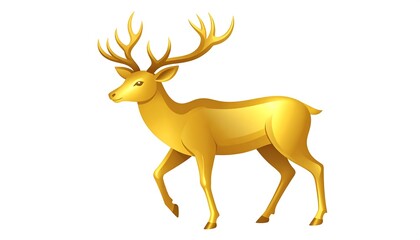 Gold deer profile