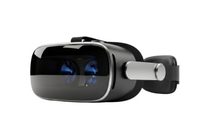 Virtual reality headset for gaming and entertainment isolated PNG with Transparent Background