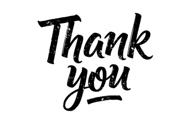 Elegant grunge thank you text design