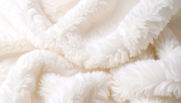 Cream Colored Fluffy Fabric Texture Background