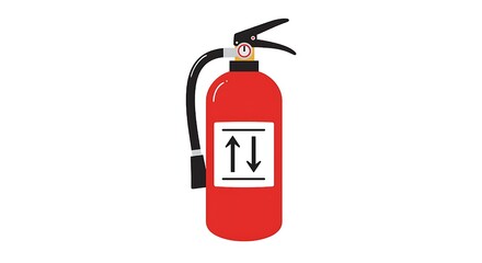 ​A glossy, minimalist icon of a fire extinguisher, perfect for safety and emergency graphics
