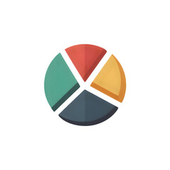 Five-segment pie chart infographic depicting data distribution