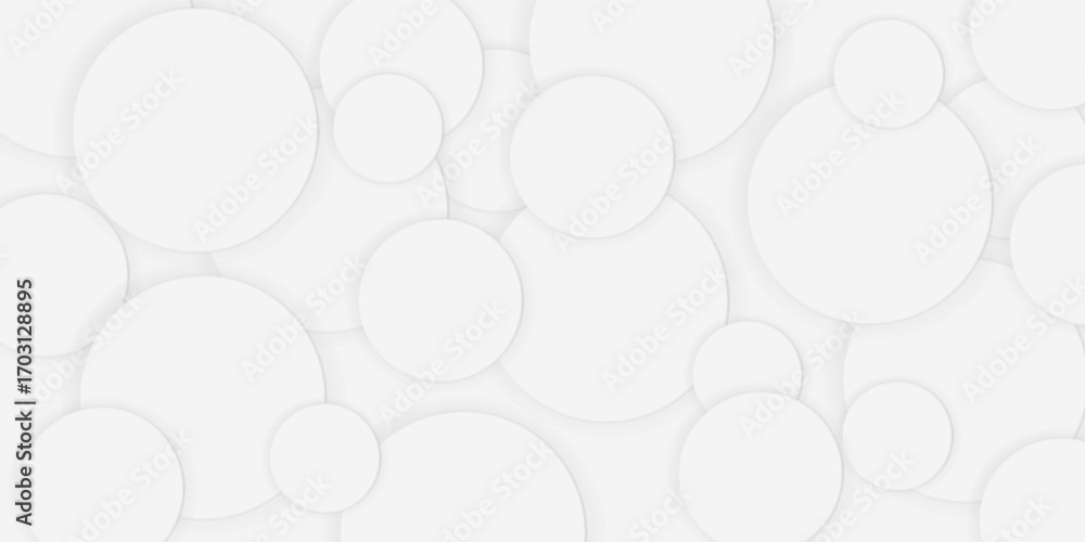 Poster modern abstract white circle shape background. elegant circle shape design with shadow.