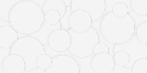 Modern abstract white circle shape background. Elegant circle shape design with shadow.