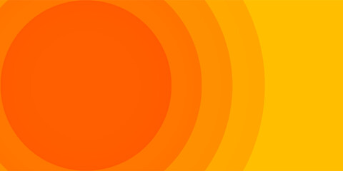 Bright vector background with concentric circles in yellow to orange gradient, radiating from the center like a sunburst for a warm, energetic, and eye-catching effect. vector Eps 10