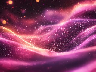 Glowing Cosmic Waves for Digital Landscape.