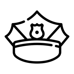 police hat line icon