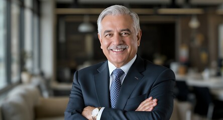 Smiling Senior Businessman Portrait, Corporate Executive, Professional, Confident, Success, Leadership, Management, Career, Occupation, Happy, Mature, Older Man, Experienced, Achievement, Goal, A