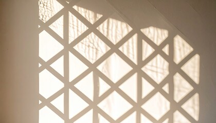 Geometric Shadow Pattern on Wall
