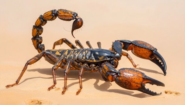 Scorpion on sandy ground - Powered by Adobe