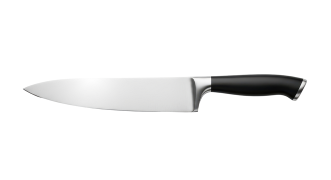 Professional chef's kitchen knife for cooking isolated PNG with Transparent Background - Powered by Adobe