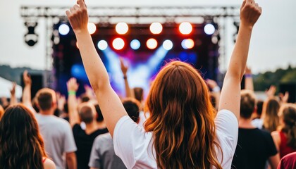 Exciting live music concert outdoor venue audience engagement festival atmosphere energetic viewpoint