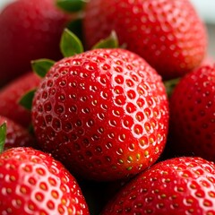Juicy Summer Strawberries: A Close-Up Delight