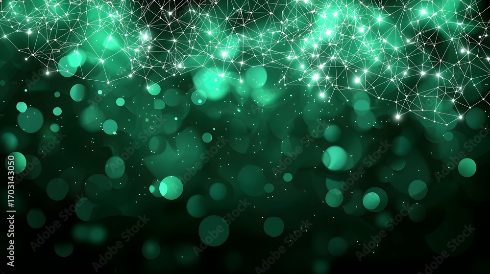 Aufkleber the image displays an abstract pattern of interconnected white lines on a teal background, complemen