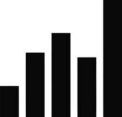 Growth bar chart icon representing business success financial data analysis and progress vector