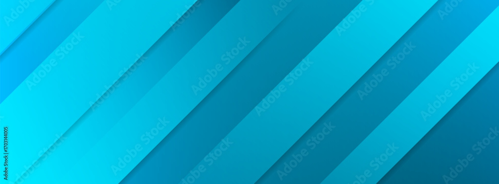 Poster abstract banner background with blue diagonal lines and gradient style.