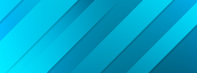 Obraz premium Abstract banner background with blue diagonal lines and gradient style.