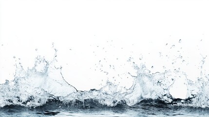 ocean heavy wave splashing in sea. cut out.