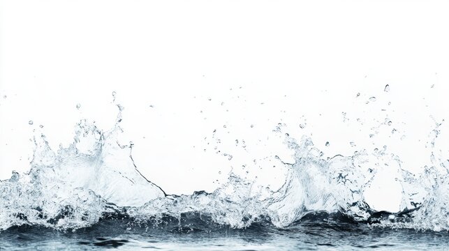 ocean heavy wave splashing in sea. cut out.