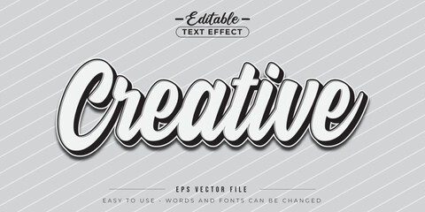 Creative text style, editable text effect.