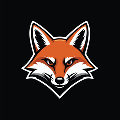 Fox logo vector design art illustration
