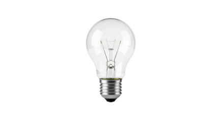 Incandescent light bulb isolated PNG with Transparent Background