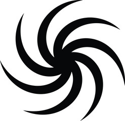 Abstract spiral vortex symbol swirl motion energy form shape modern graphic design vector