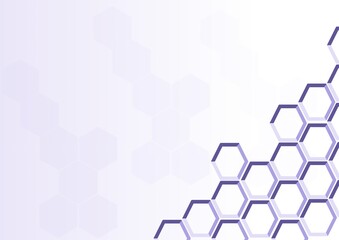 Abstract hexagon geometric background design. Minimal abstract background with geometric hexagon pattern in soft purple tones. Perfect for technology, medical, and modern design themes.
