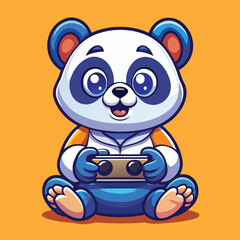 Fototapeta premium cute panda playing