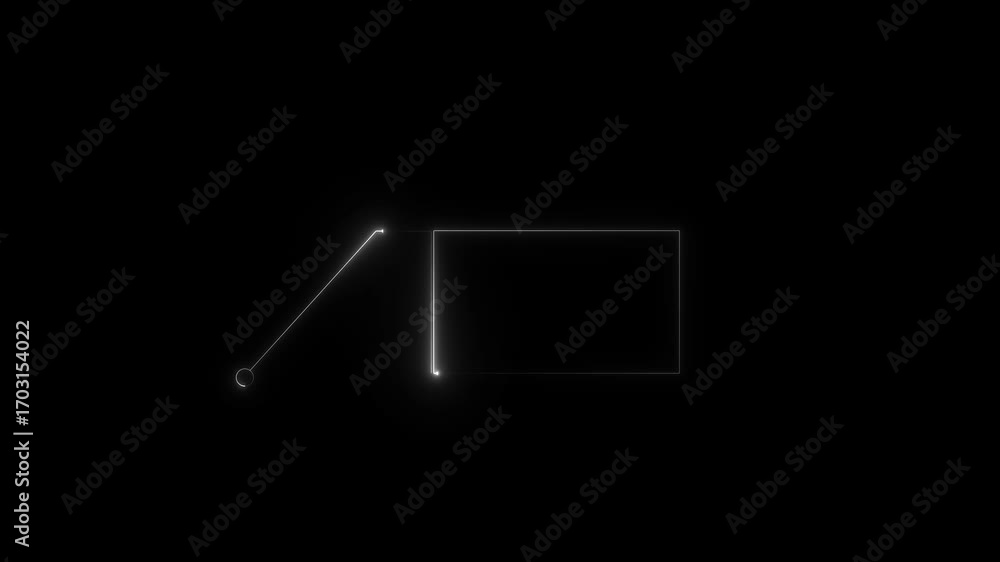 Fototapete animated callout elements and neon glow hud graphics. callout elements designed for text highlightin