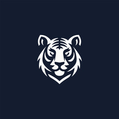 Stylized Tiger Head Vector Graphic Logo Design