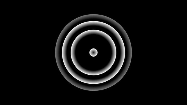 Blue circle wave diffusion animation, Radio waves background animation and Expanding graphics. glowing Radio wave signal motion graphics alpha channel