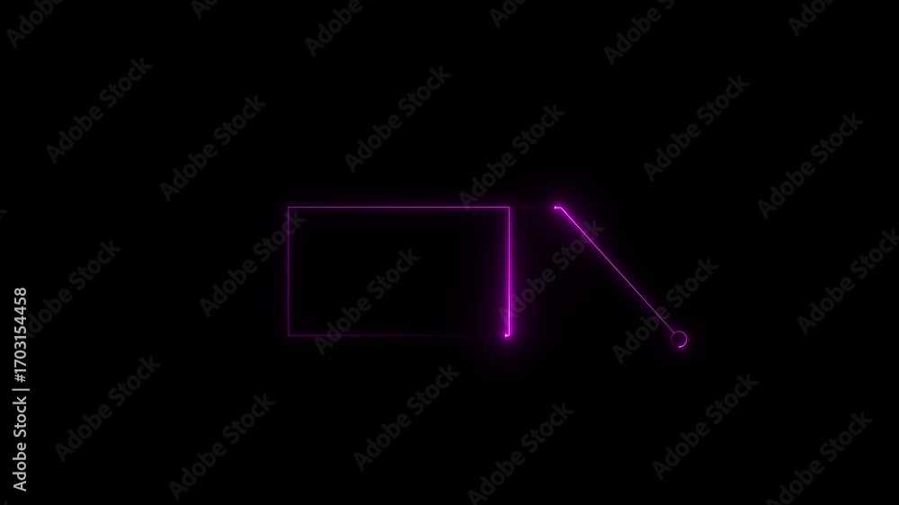 Fototapete animated callout elements and neon glow hud graphics. callout elements designed for text highlightin