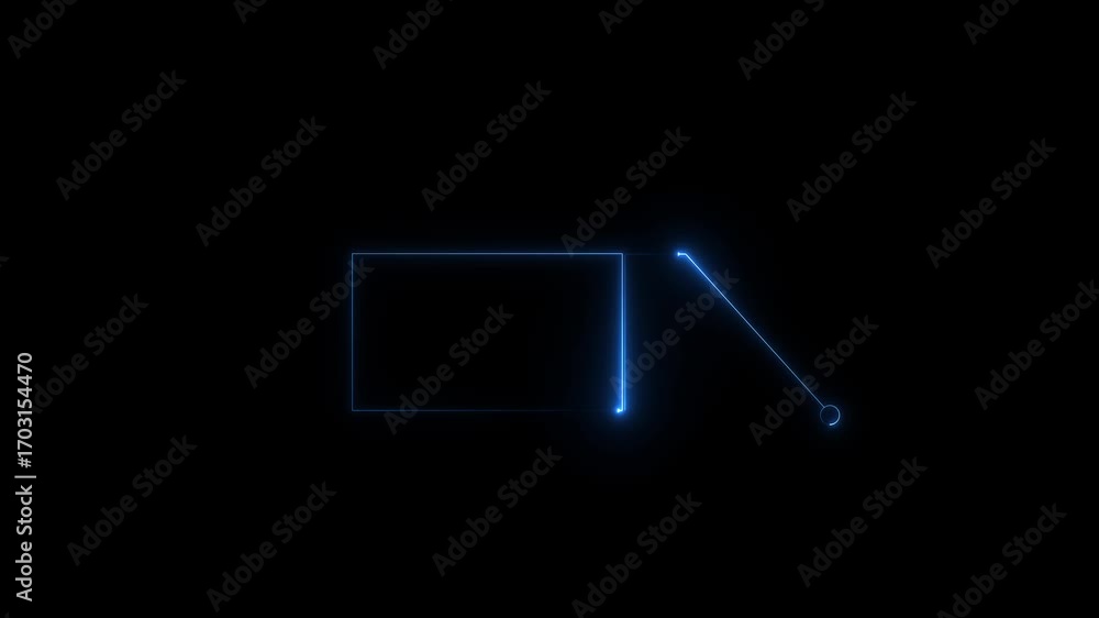 Fototapete animated callout elements and neon glow hud graphics. callout elements designed for text highlightin