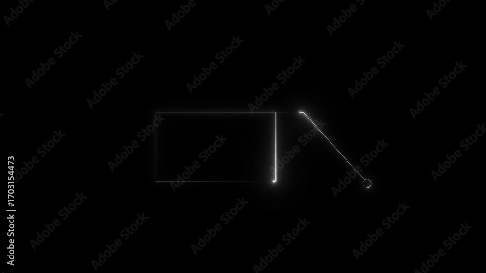 Fototapete animated callout elements and neon glow hud graphics. callout elements designed for text highlightin