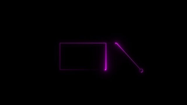 Animated callout elements and neon glow HUD graphics. Callout elements designed for text highlighting and user interface projects.