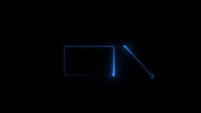 Animated callout elements and neon glow HUD graphics. Callout elements designed for text highlighting and user interface projects.