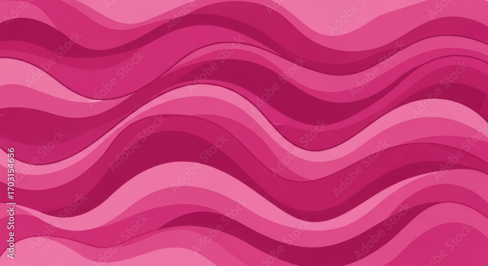 Poster harmonious pink waves create a calming and visually striking backdrop
