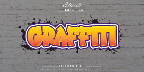 Graffiti text style editable text effect.