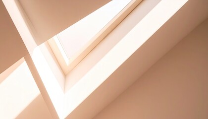 Soft Light Illuminating Angled Walls and Skylight