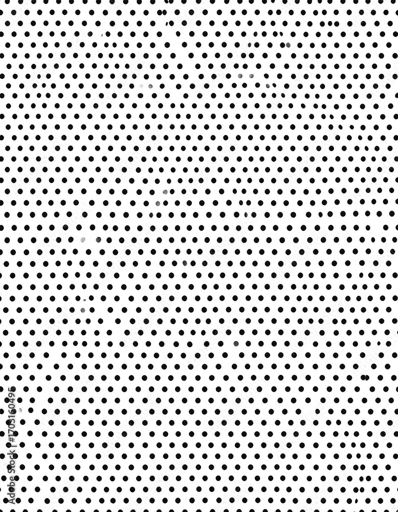 Poster halftone dots pattern in black and white seamless abstract background texture