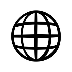 World globe doodle vector icon