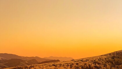 Warm Sunset Over Rolling Hills