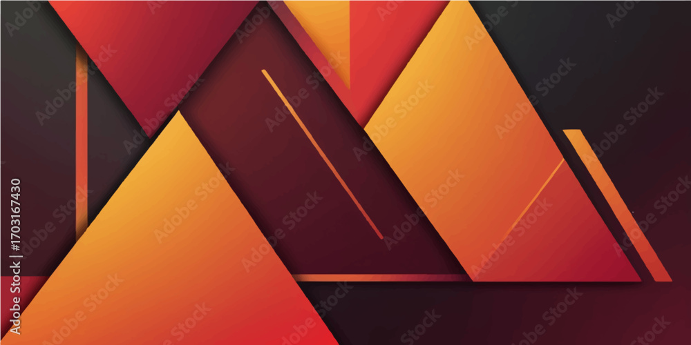 Poster abstract geometric triangle background with colourful design elements