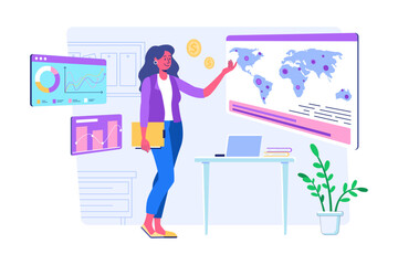 Professional business icon set in modern flat style. Includes finance, marketing, communication, teamwork, growth, analytics, and office icons. Perfect for presentations, websites, apps, and corporate